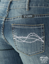 Women's Cowgirl Tuff Jean, Don't Fence Me In, Medium Wash