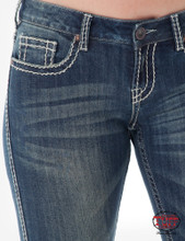 Women's Cowgirl Tuff Jean, Don't Fence Me In, Cream