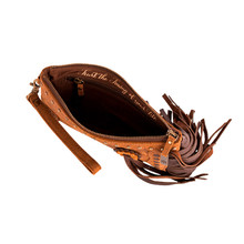 Women's STS Purse, Chaps Clutch, Tornado Tan with Fringe