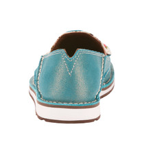 Women's Ariat Cruiser, Shimmer Turquoise with Ivory Steer and Rose Print Top