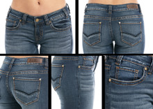Women's Rock & Roll Jeans, Trouser, Dark "V" on Pocket