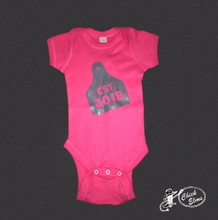 Infant Whole Herd Onesie, 2018 Ear Tag, Hot Pink