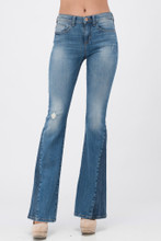Women's Sneak Peek Jeans, Mid Rise, Flare Leg