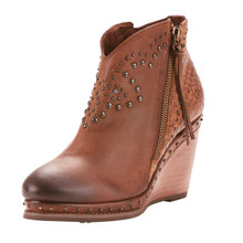 Women's Ariat Boot, Stax Stud, Wedged, Tan