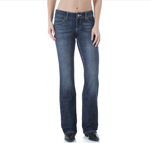 Women's Wrangler Jeans, Boot Cut, W Stitch Pocket, Medium Wash