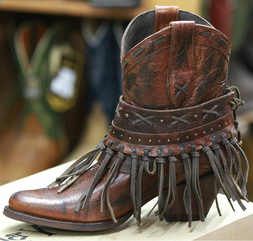 Women's Old Gringo Boot, Brown w/ Fringe, Garavito
