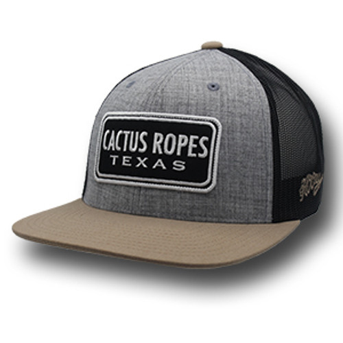 Men's Hooey Cap, Cactus Ropes, Heather Gray and Black Mesh