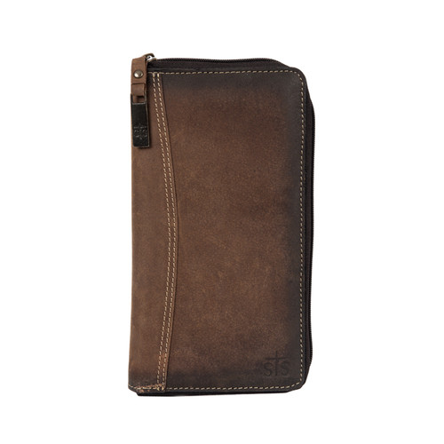 Men's STS Wallet, Distressed Brown, Passport Holder