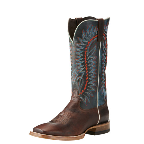 Men's Relentless Boot, Elite, Texaco Cognac Vamp, Orange and Blue Stitching