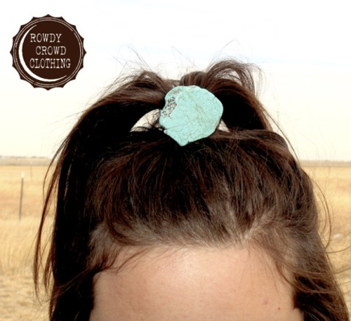 Rowdy Crowd Ponytail, Turquoise Slab