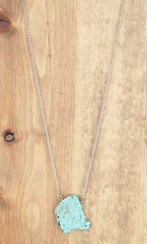 West & Co. Necklace, Silver, Turquoise Stone