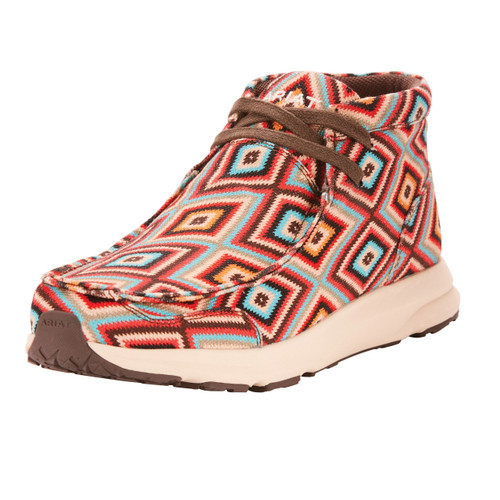 Women's Ariat Shoe, Spitfire, Red, Blue and Orange Aztec