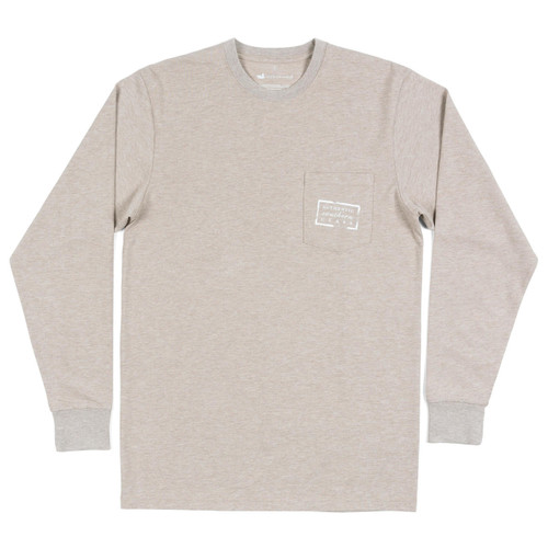 Men's Southern Marsh L/S, Logo Tee, Taupe