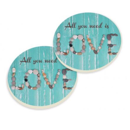 PGD Car Coaster Set, All You Need is Love