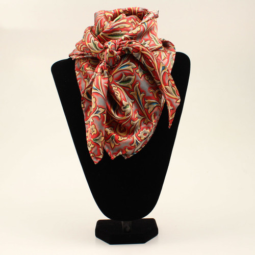 M&F Wild Rag, Western Floral, Red and Cream