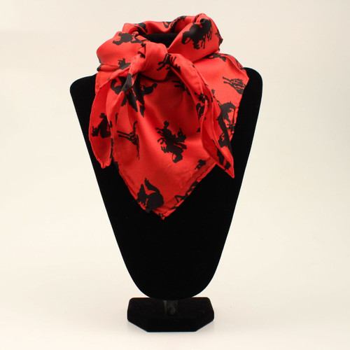 M&F Wild Rag, Red with Bronc Riders