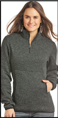 Women's Powder River Pullover, 1/4 Zip, Heathered