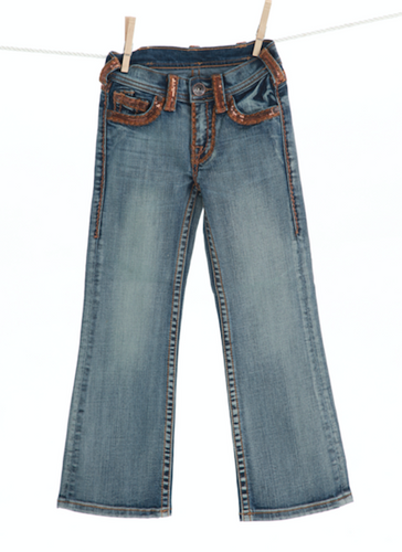 Girls Cowgirl Tuff Jean, Gold Dust