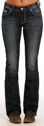 Women's Rock & Roll Jeans, Mid-Rise, Single Stripe Pocket