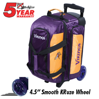 KR Strikeforce NFL Minnesota Vikings 2 Ball Roller Bowling Bag Standing KR Strikeforce NFL Minnesota Vikings 2 Ball Roller Bowling Bag Standing