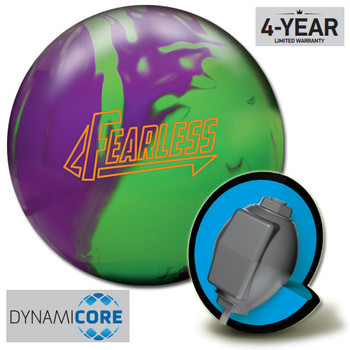 Brunswick Fearless Bowling Ball and core Brunswick Fearless Bowling Ball and core