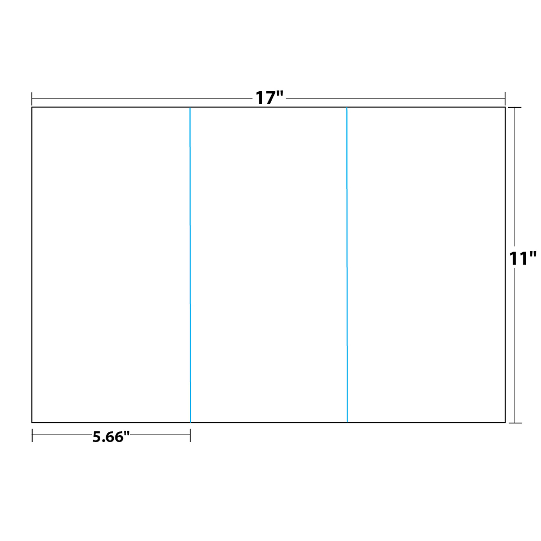 standard tri fold brochure sizes