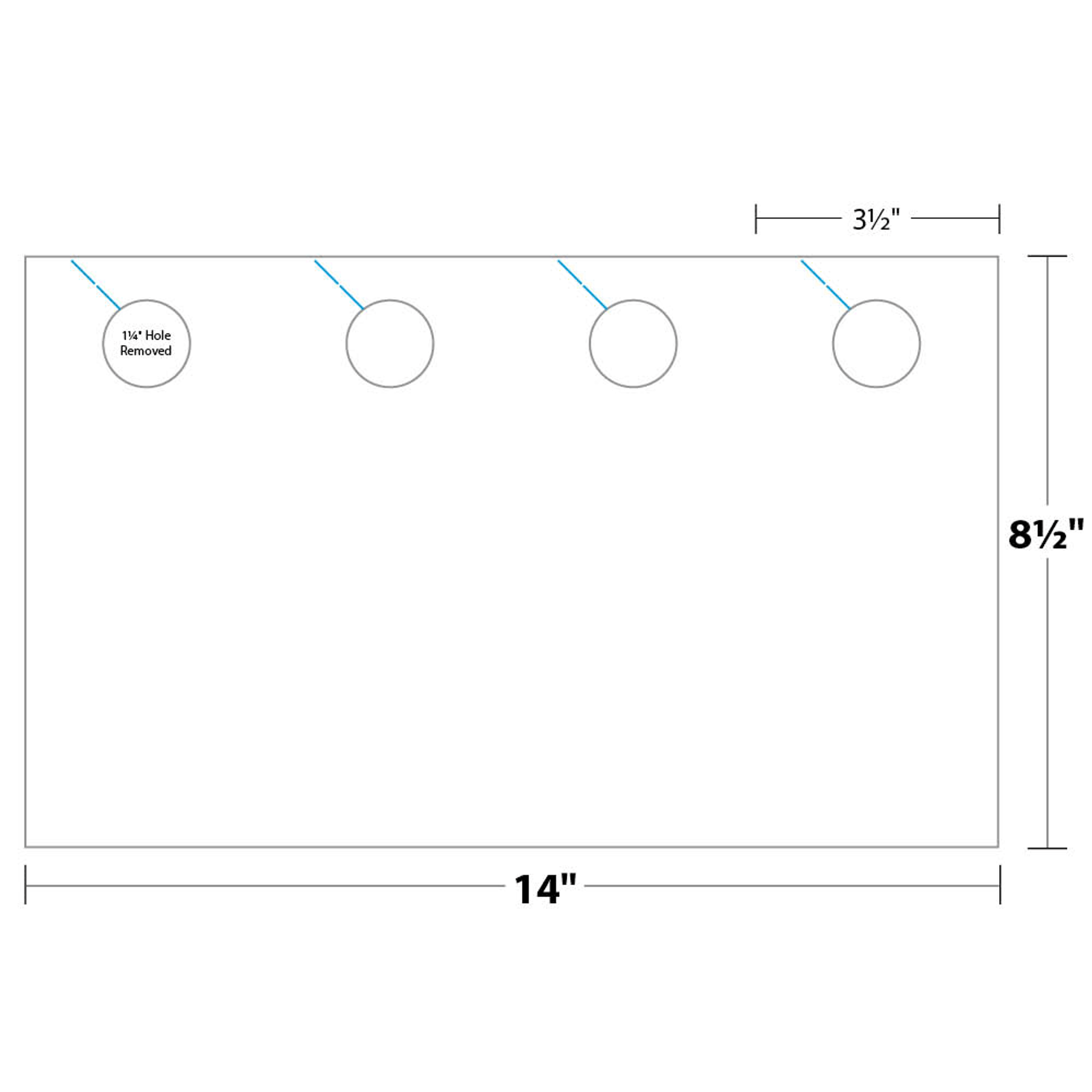 Door Hanger DHLE10CC4WH Blanks USA