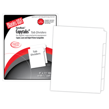 5-Bank Tab Divider, 1-up on 9" x 11" sheet
