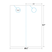 Door Hanger measurements and dimensions. 2-up