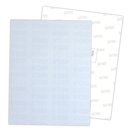 Void K2 Security Paper with 12 Features - KK2CA1VBL - Blanks USA