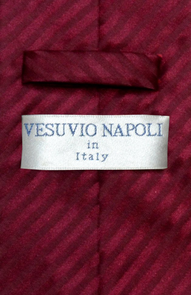 Vesuvio Napoli NeckTie Burgundy Stripe Vertical Stripe Mens Neck Tie