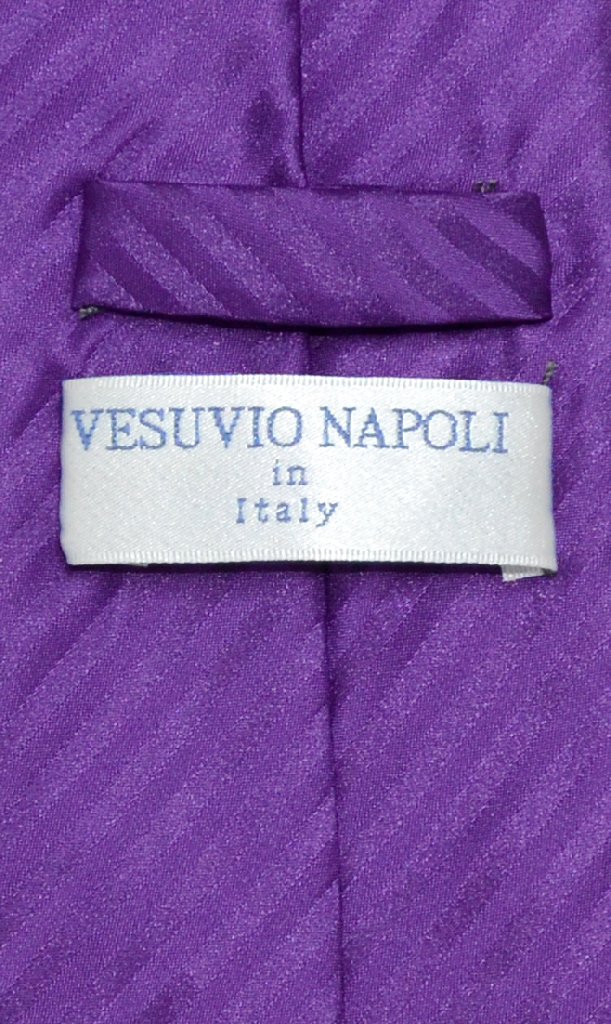 Vesuvio Napoli NeckTie Purple Stripe Vertical Stripe Mens Neck Tie