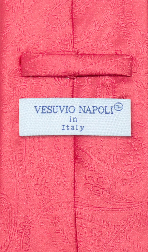 Solid Coral Tie | Solid Coral Pink Tie By Vesuvio Napoli