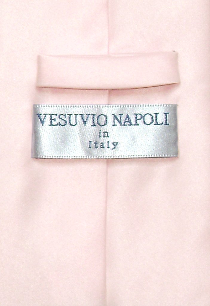 Pink Color Mens NeckTie | Vesuvio Napoli Solid Color Mens Neck Ties