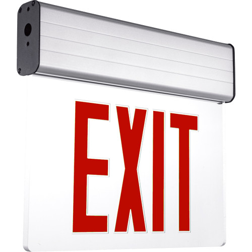 End Mount Wall Recessed Edge Lit Exit Sign