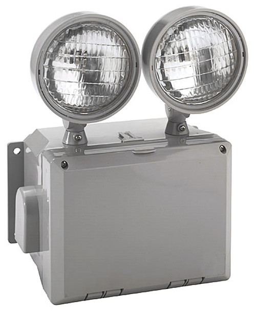 Outdoor LED Emergency Light with Photocell and Battery Backup