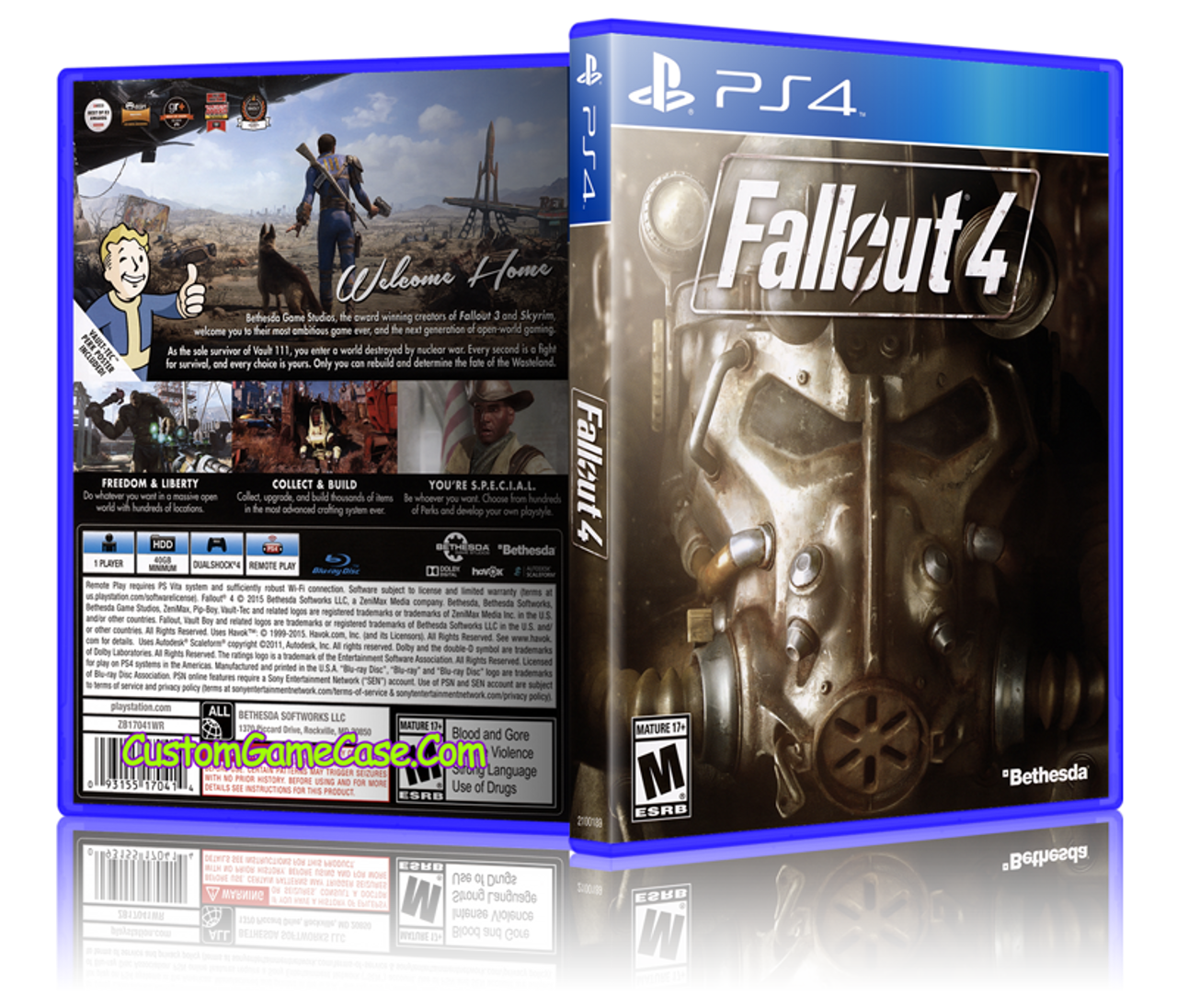 Fallout 4 - Sony PlayStation 4 PS4 - Empty Custom Replacement Case ...