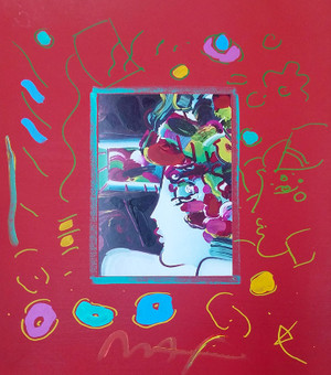 BLUSHING BEAUTY II (OVERPAINT) BY PETER MAX