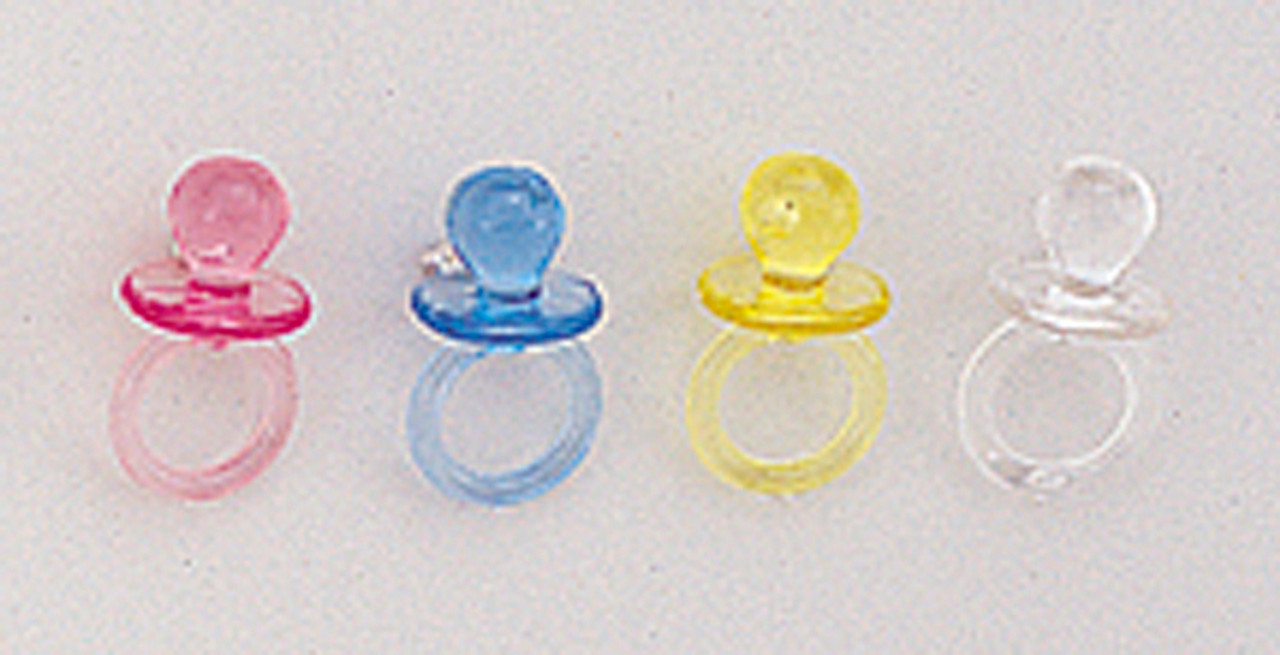 1/2" Plastic Baby Shower Pacifier - Pack of 3456 Count (24 Gross) - CB Flowers & Crafts