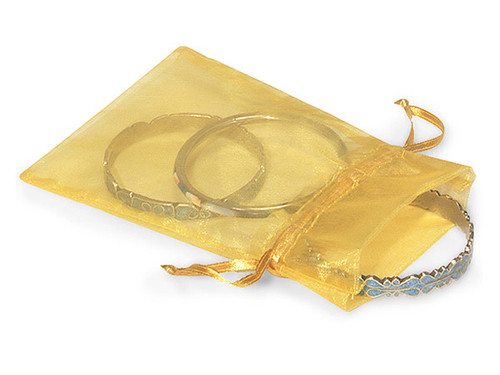 4 x6 gold organza sheer gift favor bags pack of 144 cb flowers
