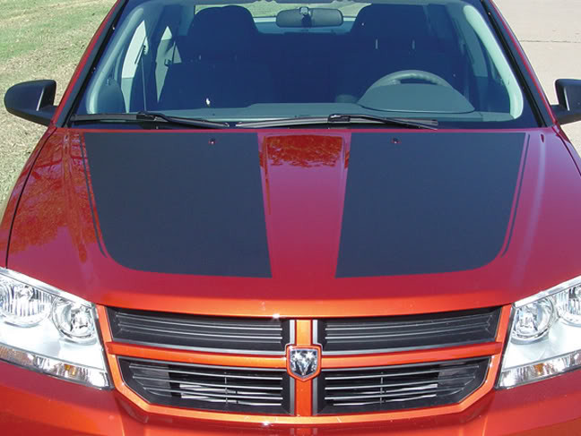 Hood Vinyl Racing Stripes Graphic Kit Dodge Avenger