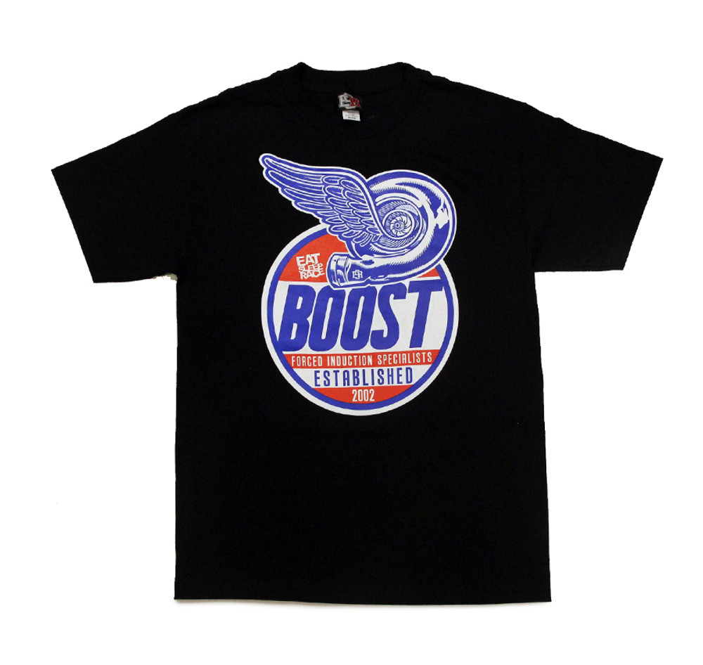Boost Cap T-Shirt | Black - Eat Sleep Race - Racing Lifestyle Apparel