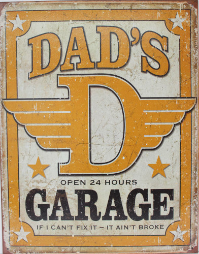 Dad's Garage Metal Sign