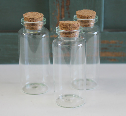 Small Empty Glass Bottles - 24 Pieces