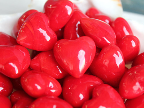 Red Glass Hearts