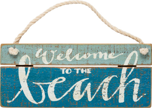 Welcome to the Beach Slat Sign