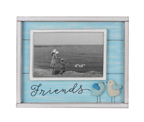 Friends 4x6 Wood & Rock Picture Frame