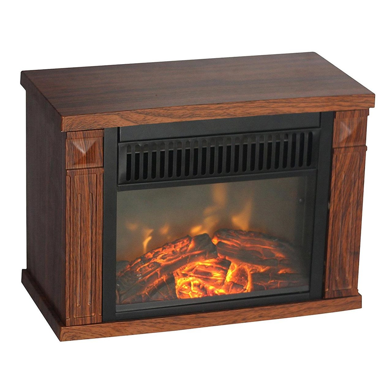 Comfort Glow EMF160 Mini Hearth Electric Fireplace Wood Grain 4100 BTUs - World Marketing of America