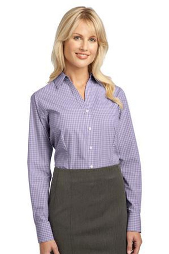 Ladies Plaid Pattern Easy Care Shirt