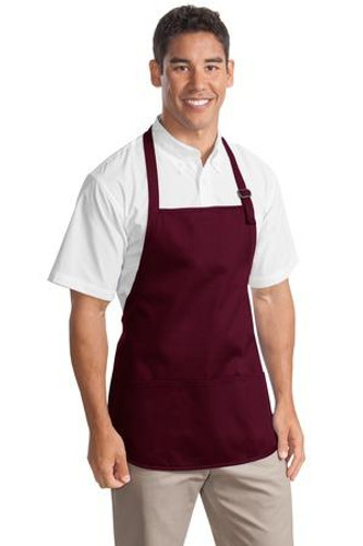Medium-Length Apron with Pouch Pockets